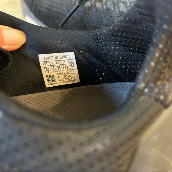 Adidas Black and White Sneakers with BOOST Midsole - Picture 12 of 12